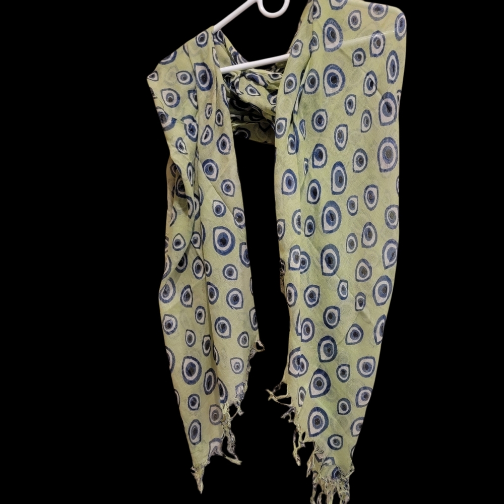 Scarf Raj Green Peacock gauze scarf